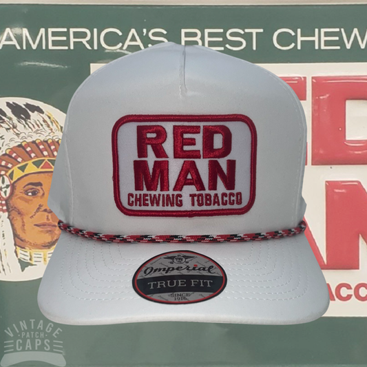 RED MAN CHEW Retro Imperial Patch Hat with cord Snap Back FAST SHIPPING 🔥🔥🔥🔥