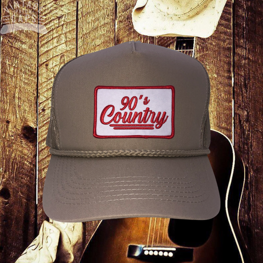90’s Country Throwback Trucker Khaki Patch Cap FAST SHIPPING