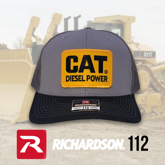 CAT Diesel Power Patch Cap! Richardson 112 & Old School Trucker 2 styles