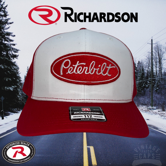 PETERBILT Trucks Richardson White/Red 112 Cap  HOT!!!p:-