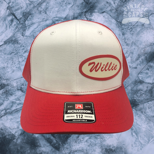 Willie Patch Cap White/Red Richardson 112 Willie Nelson