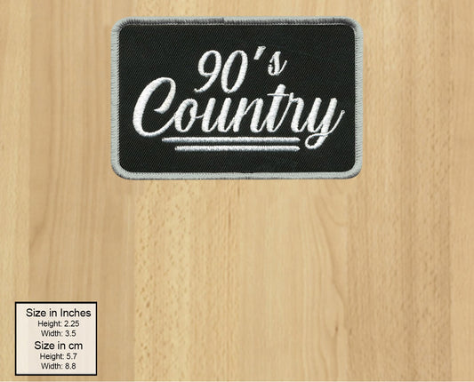 90's COUNTRY embroidered iron on patch (2 styles)
