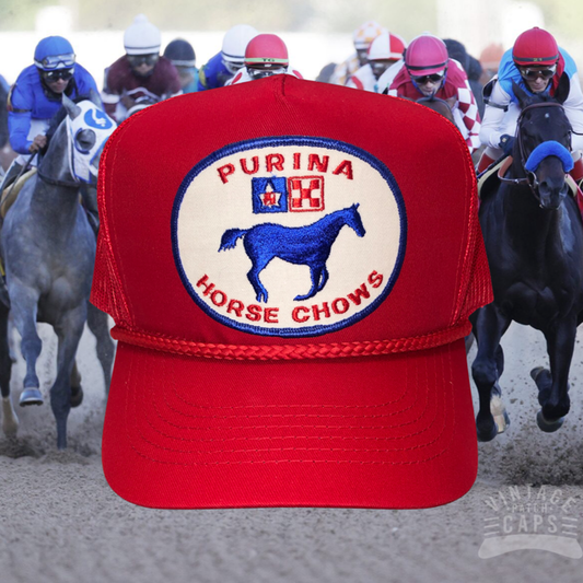 PURINA HORSE CHOW Red Trucker Cap! FAST Shipping 🏇🔥🏇🔥🏇🔥