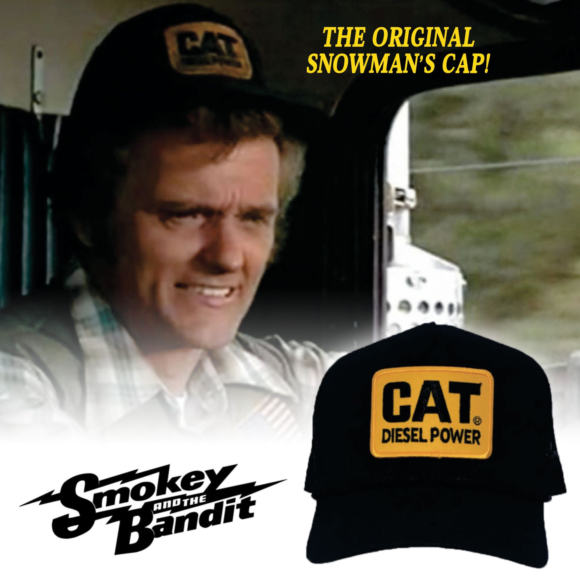 CAT Diesel “The Snowman” Patch Trucker Cap from Smokey and the Bandit –  Vintage Patch Caps